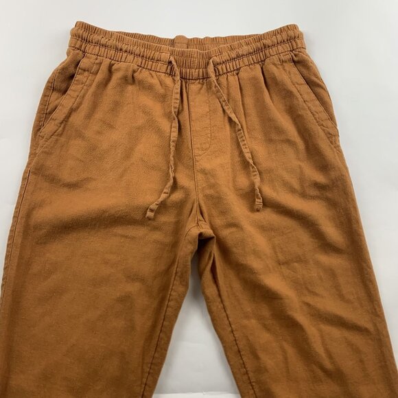 Old Navy Tiger Eye Linen Blend Slim Leg Ankle Pant S - Picture 2 of 6